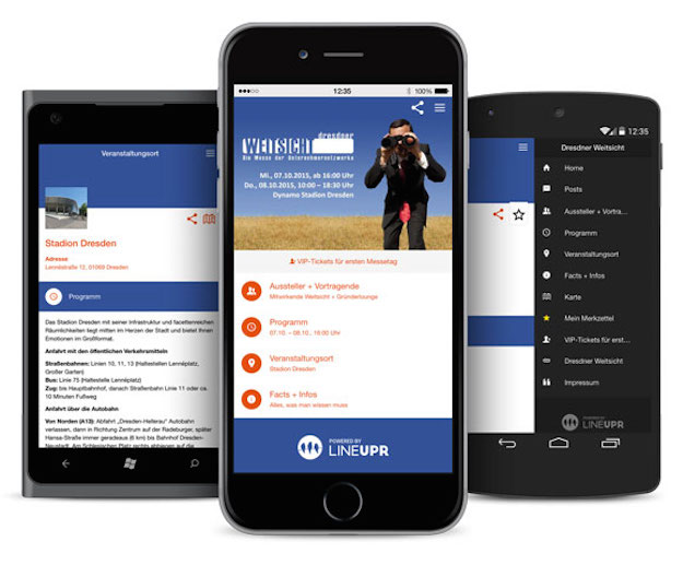 Lineupr-App für die Dresdner WEITSICHT